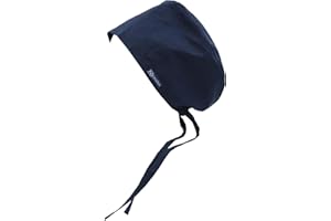 NEODORA Surgical Cap for Women and Men – Wide Fit, Cotton Tie Back & Elastic – Non-Slip Medical Scrub Cap for Nurses, Doctors, Chefs