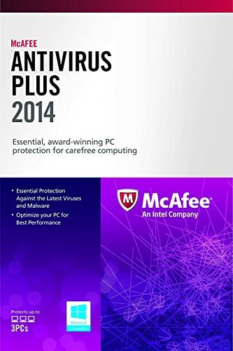 McAfee AntiVirus Plus 3PC 2014 (Free Upgrade to 2016 after activation)