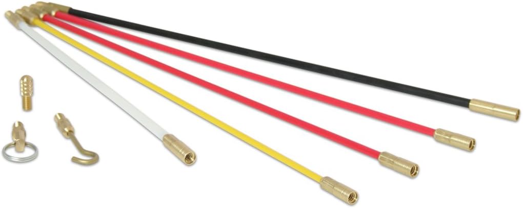 Super Rod CRHS Handy Set Includes 2m 6.5ft Cable Installation Kit with 3 Cable Handling Attachments