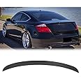 MODILOVER Trunk Spoiler Compatible with 2008-2012 Honda Accord Coupe, ABS Unpainted OEM Factory Style Rear Trunk Tail Lid Racing Spoiler Wing