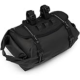 Osprey Escapist On-Bike Handlebar Bag, Black L | bike backpack, cycling gear, mountain biking, commuter ride, Black color, L size
