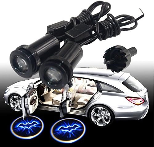 ZMT Blue Bat Batman Door Light Car Door LED Projector Auto Night Cold Blue Bat Batman Black Light Courtesy Light Door Laser Ghost Shadow Lights (Pack of 2)