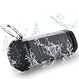 Bluetooth Speaker with Bass and Microphone for Sport Cycling Camping Hiking, A210 Black