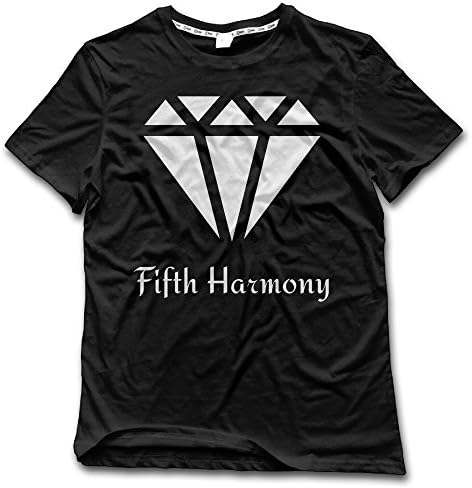 Xiwang Men's Fifth Harmony Diamond Logo Short Sleeve Tees M