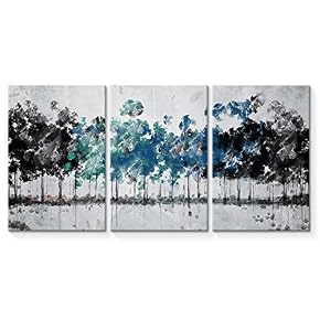 3 Plane Abstract Oil Painting Tree Forest Painting...