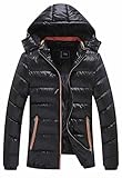 ZSHOW Men's Winter Thicken Removable Hood Jacket Outwear Quilted Down Jacket