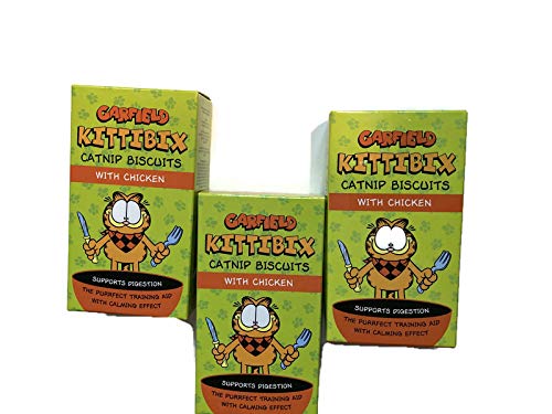 Chicken Garfield Kittibix Catnip Biscuits Catnip Treats For Cats 3 Pack Bundle