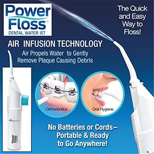 Power Floss Electric Dental Water Jet Teeth Flosser Oral Pick Waterpik Tooth Irrigator Whitening Cordless Cords Batteries Portable As Seen on TV