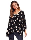 Romwe Women's Ruffle Short Sleeve Loose Blouse Tunic Top