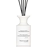 M&SENSE Reed Diffuser Set, 10.14 fl oz Large Reed Diffuser, Vanilla Sandalwood Scented with Natural Essential Oils, Long Lasting with 7 Sticks, Non-Toxic Home Fragrance Reed Diffuser for Bedroom