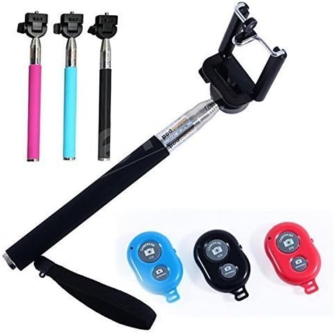 Wireless Selfie Stick by Metamorphoo Products - with Bluetooth Remote Control & Case - for iPhone (6, 6 Plus, 5, 5s, 5c, 4s, 4) & Android (e.g Samsung Galaxy) - (Black) Robust, Easy Carry & Use.