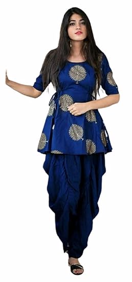 short frock kurti with dhoti