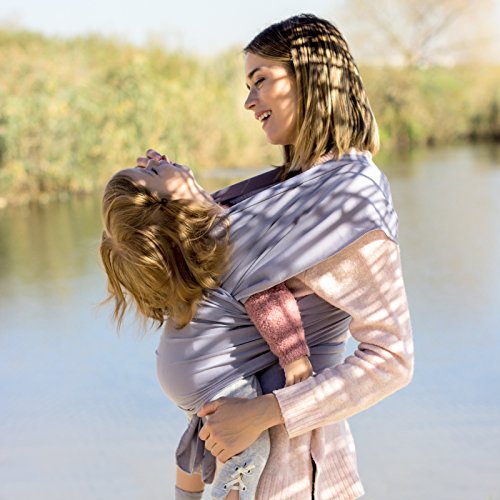 Baby Wrap Carrier Ring Sling | Soft Infant Newborn Wraps Holder Set | Breathable Organic Preemie Cotton Breastfeeding Cover with 2 Aluminum Slings Rings & Instructions | Ideal Gift for Nursing Moms