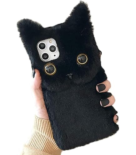 Amazon.com: Omio for iPhone 12 Panda Case Soft Fur 3D Handmade