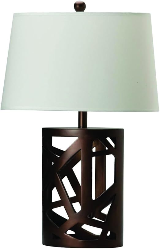 Amazon Com Coaster Home Furnishings Drum Table Lamp Warm Brown