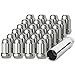 DPAccessories Chrome M12x1.50 Lug Nuts for Aftermarket Wheels - Closed End Spline Tuner - 34mm (1.35