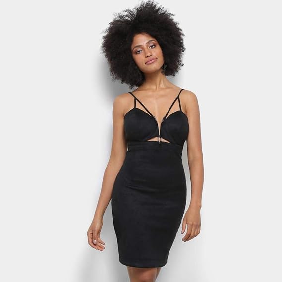 vestido acostamento preto