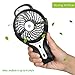 OPOLAR Handheld Misting Fan with Improved LG Battery, Mini USB Fan, 2200mAh Rechargeable Battery, 3 Speeds, for Persoal Outdoor Use - Black