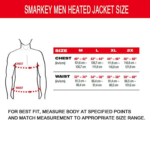 Smarkey Heated Jacket Carbon Fiber Electric Heating Clothing Men's