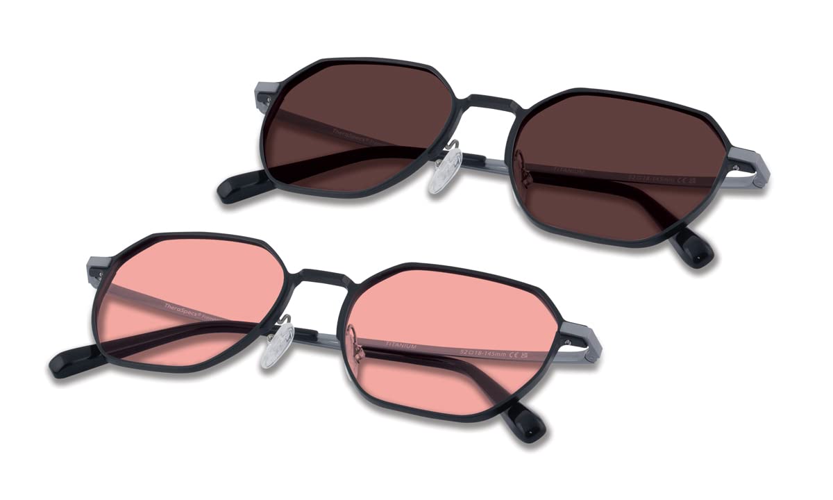TheraSpecs Fremont Blue Light Glasses for Migraine, Light Sensitivity (Bundle)