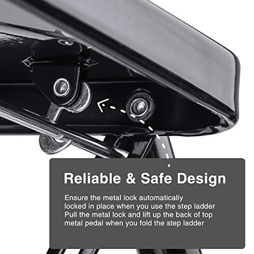 Delxo 2 Step Stool Folding Step Stool Steel Stepladders With Handgrip