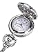 Mudder Hollow Silver Pocket Watch for Women
