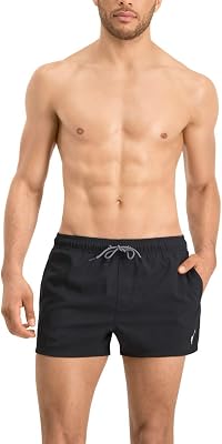 SWIM MEN SHORT LENGTH SWIM SHORTS 1P - C: black_T: M