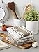 DII Assorted Woven, Kitchen Dishtowel Set, 18x28, Brown, 5 Piece