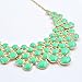 Jane Stone Fashion Statement Collar Necklace Vintage Openwork Bib Costume Jewelry (mint)