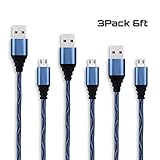 Micro USB Cable, Cablex USB to Micro USB Android Charger Cord, High Speed Charging Cable for Android Smartphones, Tablets, MP3 and More Navy Blue 6ft