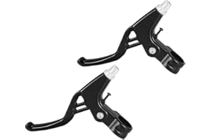JECOMPRIS Aluminum Alloy Mountain Bike Brake Lever 1 Pair Black Metal Bike Brake Handles for Cycling Parts