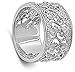 Sterling Silver Women's Clear CZ Vintage Ring Cute 925 Band New 12mm Sizes 6-10