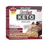 SlimFast Keto Meal Replacement Whipped Peanut Butter Chocolate Bar 1.48 oz 5 Bars per Box (4 Boxes)