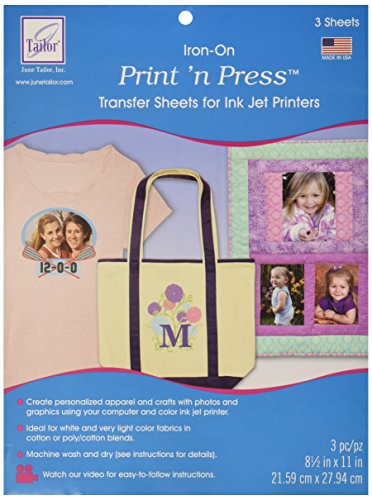 Cosmo Cricket June Tailor Print 'N Press Iron-On Transfer Paper (3 Per Pack), 8.5 by 11"