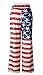 AMiERY 4th of July American USA Flag Women's Patriotic Pants Ladies Drawstring Trousers Pajama Pants Lounge Pants XXL