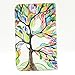 Haocoo 2881052 Stylish Art Printed PU Leather Stand Protective Case with Card Slots for Samsung Galaxy Tab 4 - Tree of Life