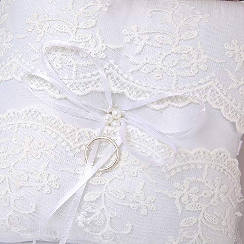image for TRUE LOVE GIFT Ring Bearer Pillow and Wedding Flower Girl Basket Set L