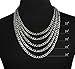 FIBO STEEL Stainless Steel Mens Womens Necklace Figaro Chain 9mm Wide, 26 inches