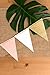 10 Feet Vintage Style Pennant Banner, Gold Glitter Garland, Paper Triangle Flags Bunting for Nursery Wall, Wedding, Baby Shower, Party Decor,15 pcs Flags(Gold Glitter+White Glitter+Baby Pink Glitter)