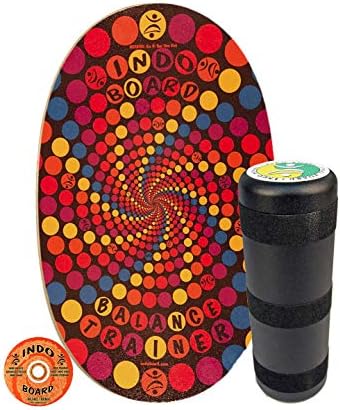 INDO BOARD Original Balance Board for Fun, Challenging Fitness and Sports Training. Comes with 30" X 18" Non-Slip Deck, 6.5" Roller and Available in 14 Color Choices
