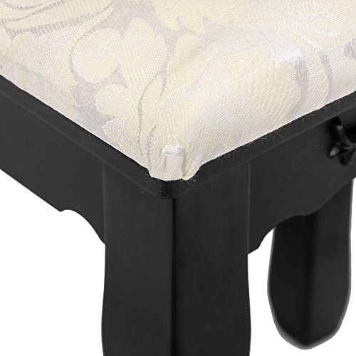 Giantex Vanity Stool Makeup Bench Dressing Stools Retro Wave Foot Floor