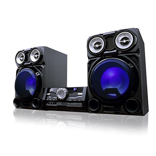 Toshiba TY-ASW8000 800 Watt Bluetooth Stereo Sound System: Wireless Mini Component Home Speaker System with LED Lights - Image 3