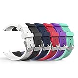 Gear S2 Classic / Gear Sport Watch Band, MoKo [6-PACK] Soft Silicone Strap for Samsung Gear S2 Classic SM-R732/R735/Moto 360 2nd(Men's 42mm 2015)/Ticwatch 2/Gear Sport SM-R600 Smartwatch, Multi Colors