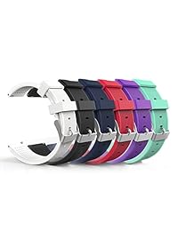 correa de reloj clásica Gear S2, MoKo [6 PACK] correa de repuesto deportiva de silicona suave para Samsung Gear S2 Classic SM R732   R735   Moto 360 segunda (para hombre 42 mm 2015) reloj inteligente, Multi colores (NO apto Gear S2 y Fit2).