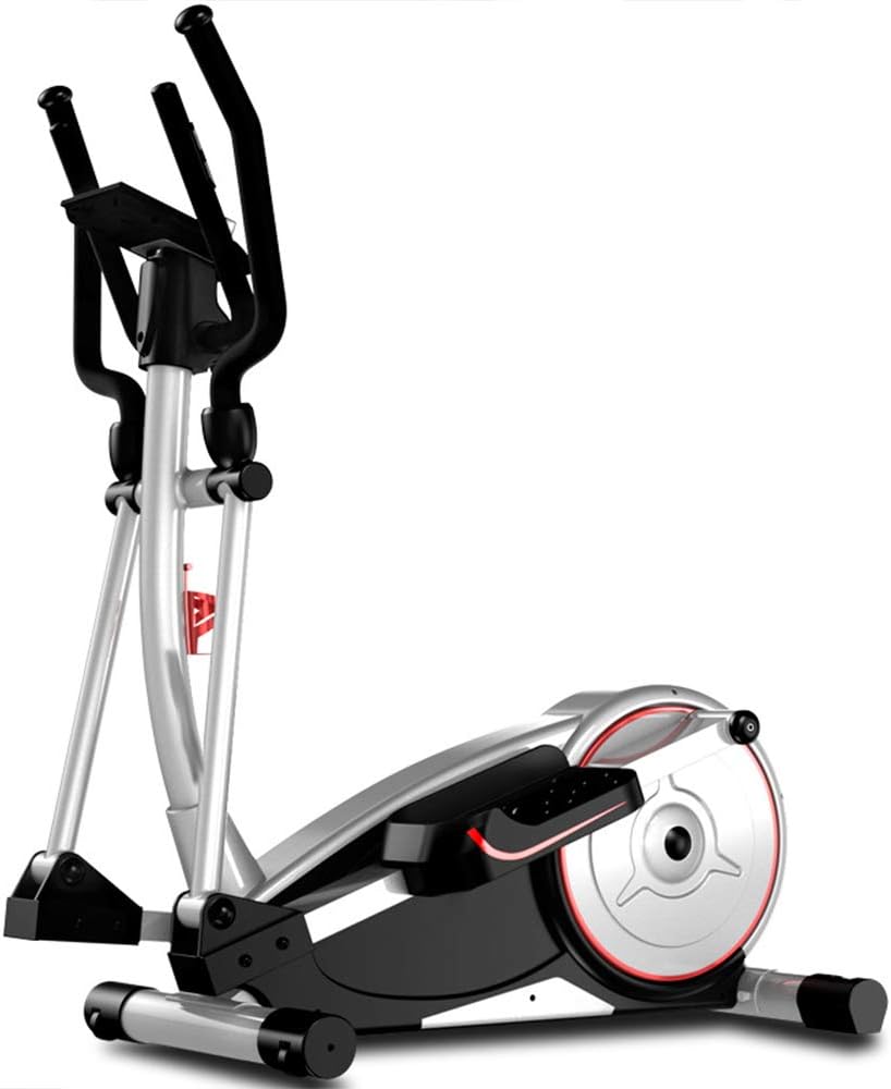 YAMMY Indoor Mute Cardio Elliptical Cross Trainer, Home Office Fitness Workout Machine 32 Training Programs Competition Mode Max User Weight 150 Kg
