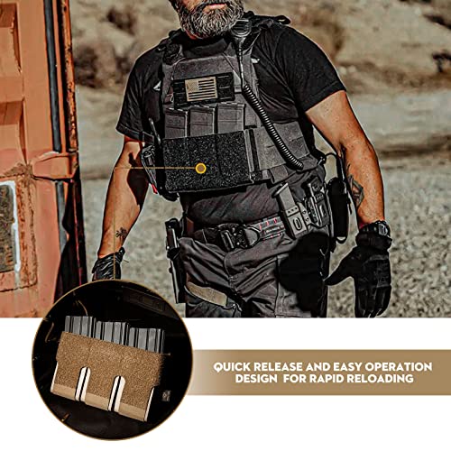 PETAC GEAR Triple Magazine Pouch Elastic Kangaroo Rifle Mag Holster 5