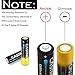 6800mAh 18650 Rechargable Battery(Button Top),10 Packs 3.7V Li-ion Batteries for Led Flashlight