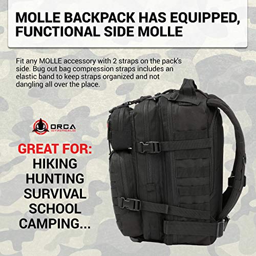 Orca Tactical Backpack 34L Small Military 1 to 2 Day Molle Assault Pack