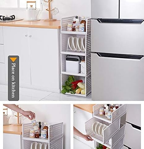 weiß 33x42.5x25cm 33 x 42,5 x 18 cm Large Abnehmbarer Schrank-Organizer