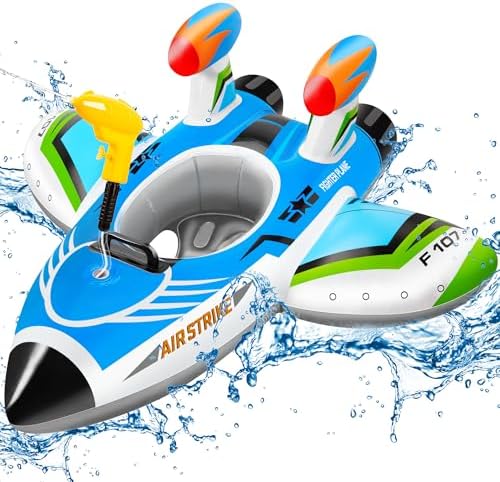 Flutuadores de piscina Crianças com pistola de água e pega insuflável Flutuador de natação Ringue de natação Jogos de verão Piscina aquática ao ar livre Brinquedos de praia para rapazes Meninas 3-6 anos — foto 5 de 5